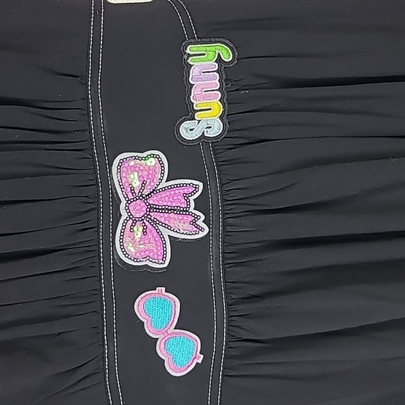 BCBG Dress Size Small Black White Embellished Cut Out Back Cute Travel Casual - Picture 3 of 9